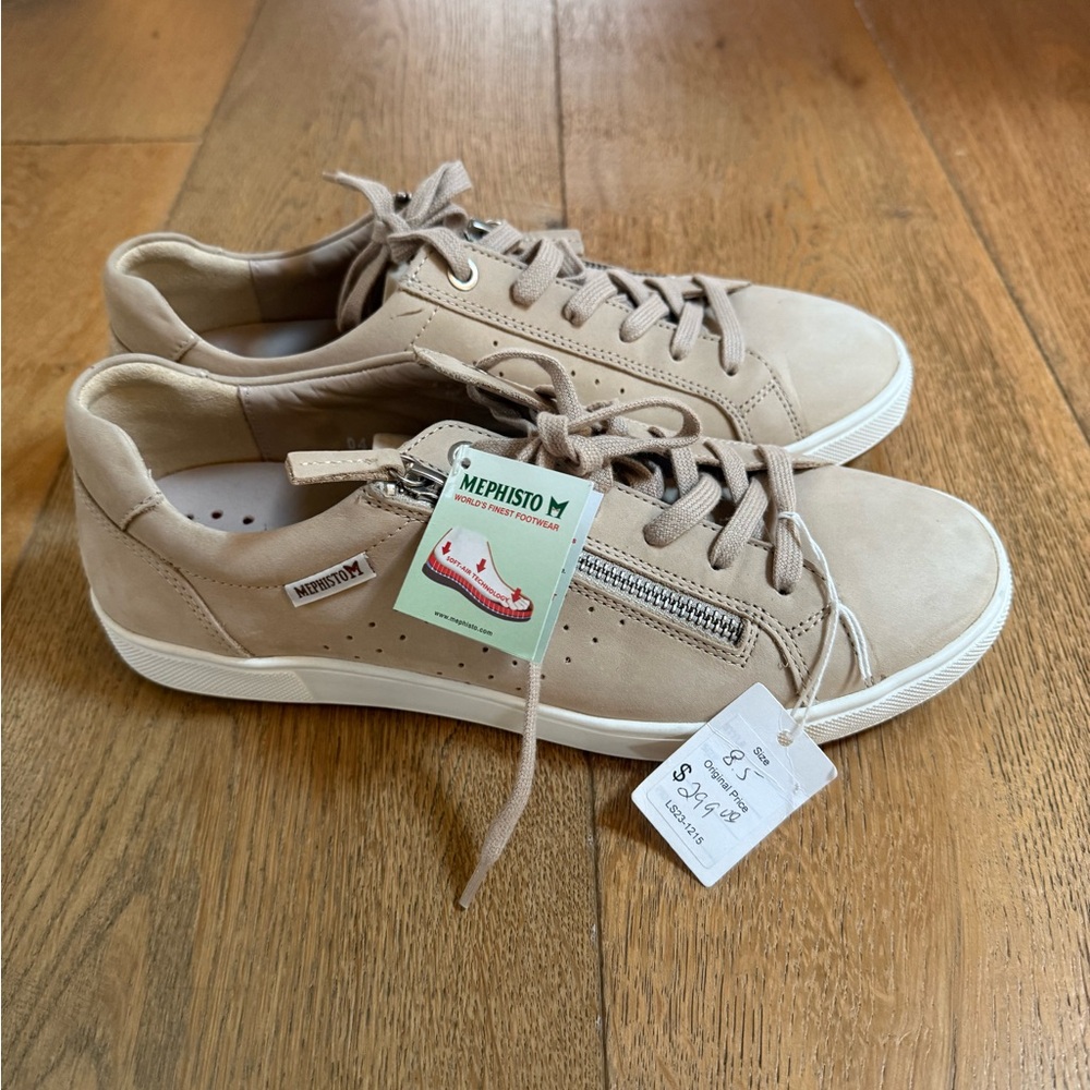 NEW Mephisto Nikita Sneakers Nude Women Size 8.5